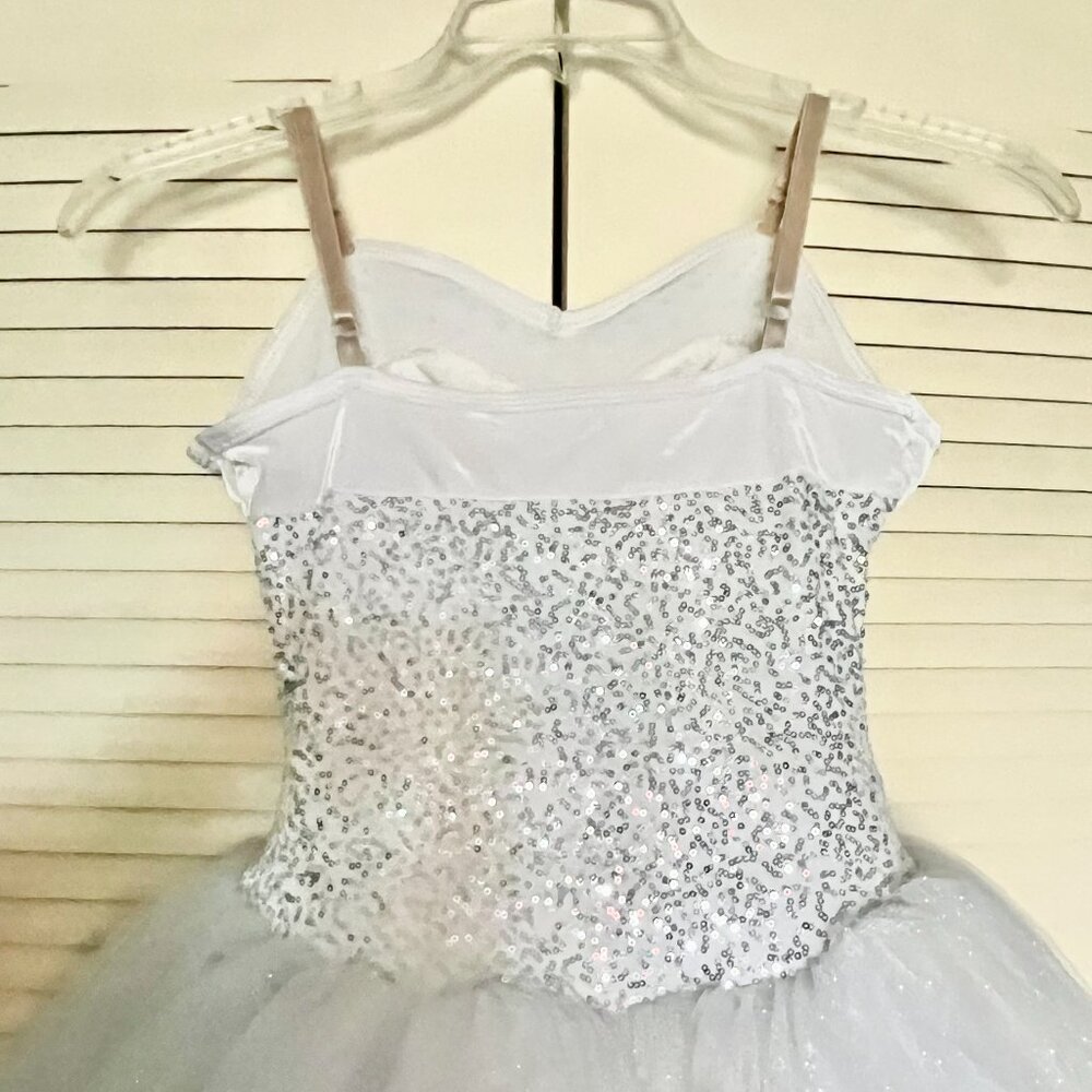 ‘Curtain Call’ White Sparkly Child’s Gown/Theatrical Dress* - Picture 6 of 7